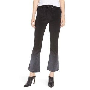 New Womens Designer Hudson Jeans 29 Black Silver NWT $225 Velvet Crop Pants High